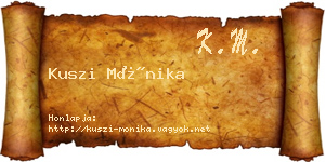Kuszi Mónika névjegykártya