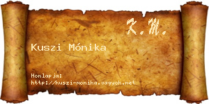 Kuszi Mónika névjegykártya